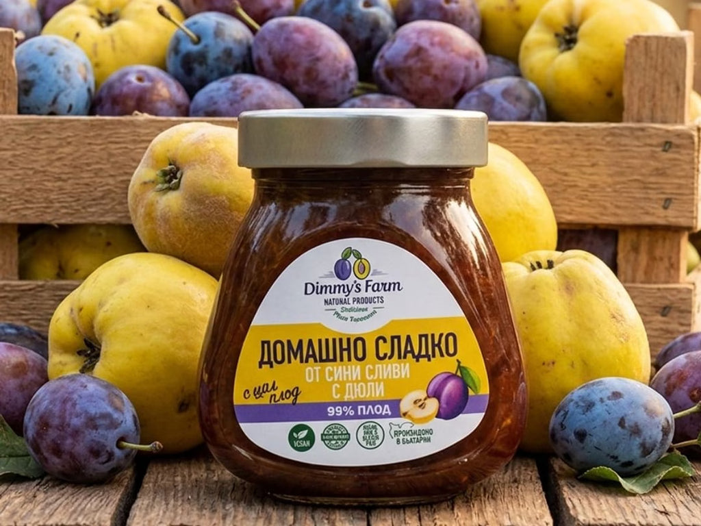 Сладко от сини сливи и дюли - БЕЗ ЗАХАР